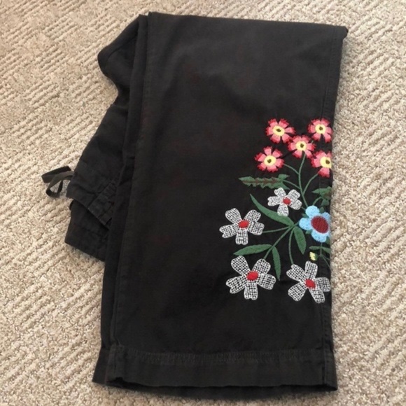 JOHNNY WAS Vintage Drawstring Embroidered Pants - Picture 2 of 14